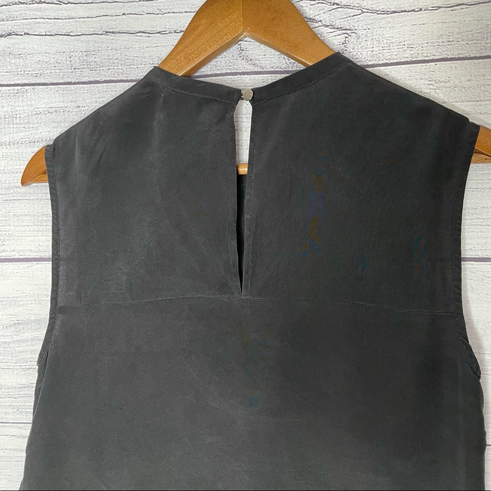 Nicole Miller Artelier black silk ruffle tank top - Picture 9 of 12